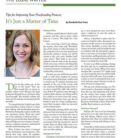 first page of the legal writer column in the november 2019 osb bulletin